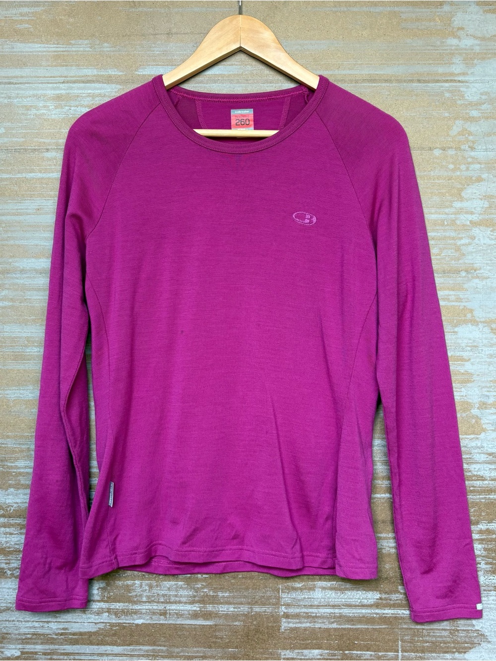Icebreaker Merino Wool Bodyfit 260 Baselayer Pink Winter Outdoor Womens L